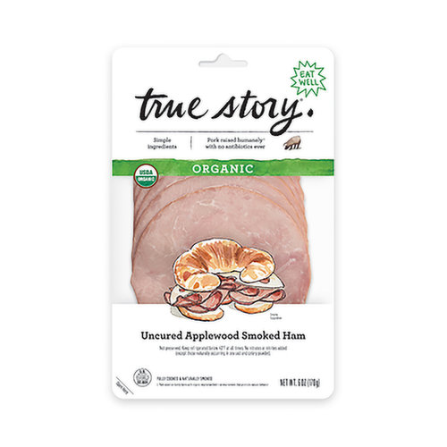 True Story Organic Smoked Ham, Sliced