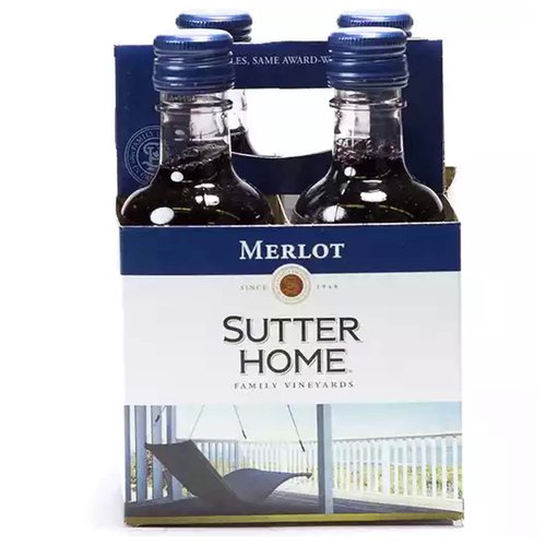 Sutter Home Merlot, Bottles (Pack of 4)