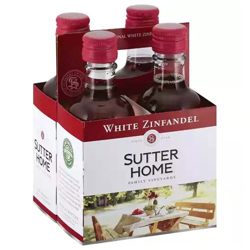 Sutter Home White Zinfandel, Bottles (Pack of 4)