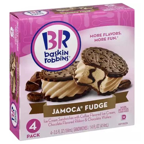 Baskin Robbins Ice Cream Sandwich, Jamoca Fudge