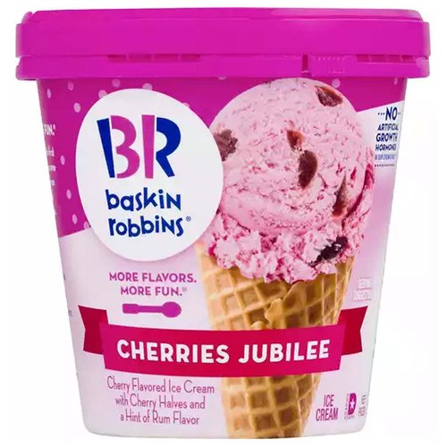 Baskin Robbins Ice Cream, Cherries Jubilee