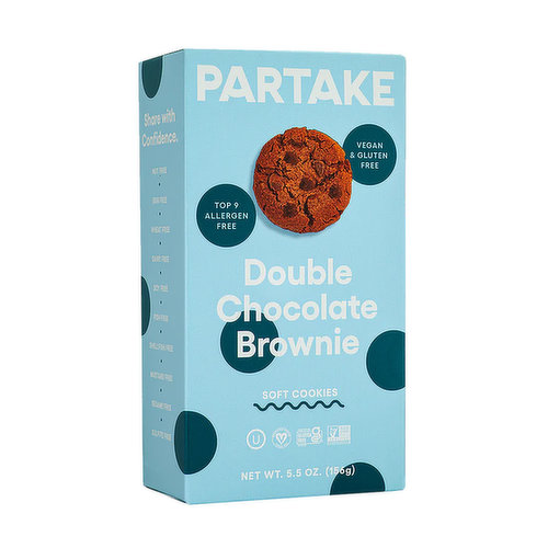 Partake Double Chocolate Brownie Soft Baked Cookies