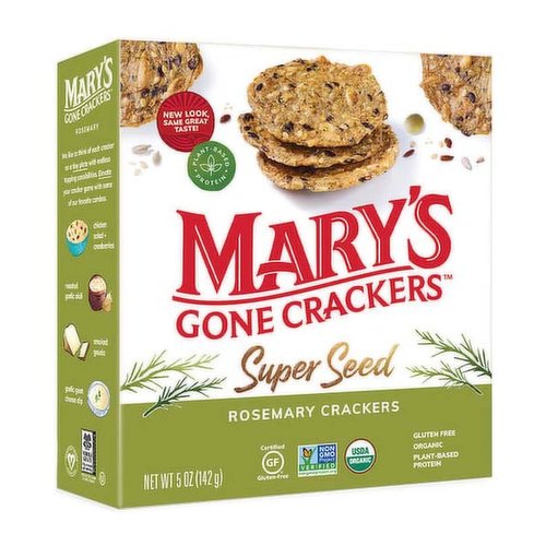 Mary's Gone Crackers Super Seed Cracker Rosemary
