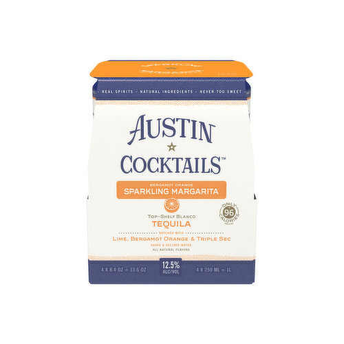 Austin Cocktails Sparkling Bergamot Orange Margarita (4-pack)