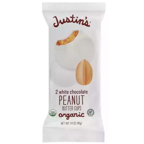Justin's Organic Peanut Butter Cups, White Chocolate
