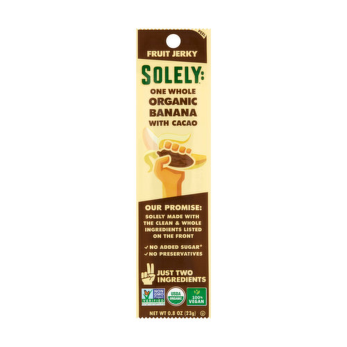 Solely Fruit Jerky, Banana with Cacao