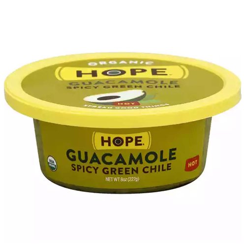 Hope Organic Spicy Green Chile Guacamole, Hot