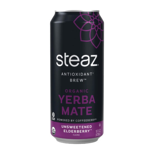 Steaz Yerba Mate Unsweetened Elderberry