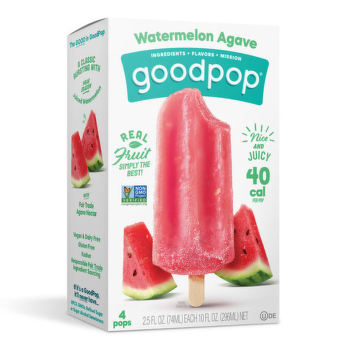Goodpop Frozen Pops Watermelon Agave