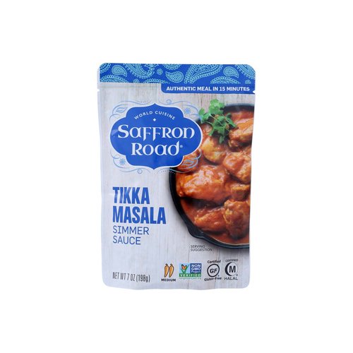 Saffron Road Simmer Sauce, Tikka Masala, Medium