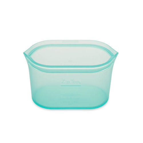 Zip Top Teal Small Dish Container 16 oz