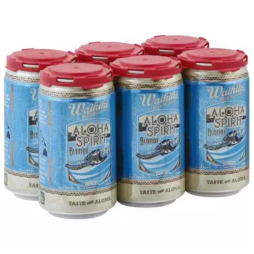 Waikiki Aloha Spirit Beer, Cans (Pack of 6)