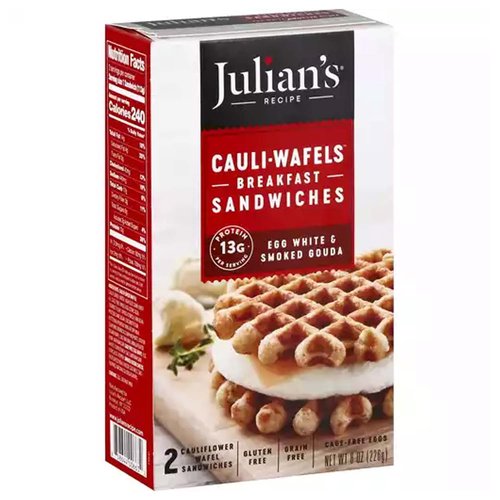 Julians Cauli-Wafels, Egg White & Smoked Gouda