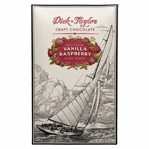 Dick Taylor Vanilla Raspberry 72% Dark Chocolate Bar