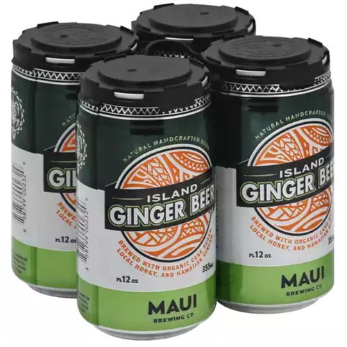 Maui Brew Island Ginger Beer, Cans (Pack of 4)