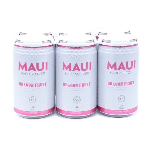 Maui Dragonfruit Hard Seltzer, Cans (Pack of 6)