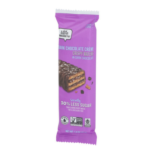 Little Secrets Dark Chocolate Crème Crispy Wafers in Dark Chocolate