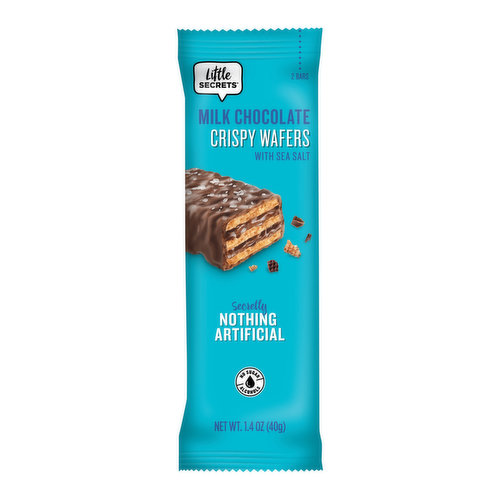 Little Secrets Milk Chocolate Crispy Wafers with Sea Salt, 2 count