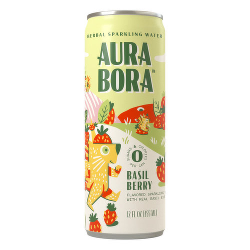 Aura Bora Sparkling Water Basil Berry