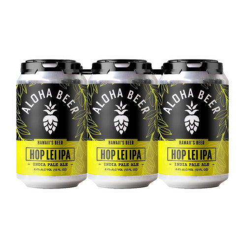 Aloha Beer Hop Lei IPA Cans (6-pack)