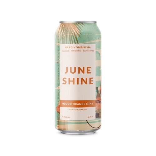 JuneShine Organic Hard Kombucha, Blood Orange Mint