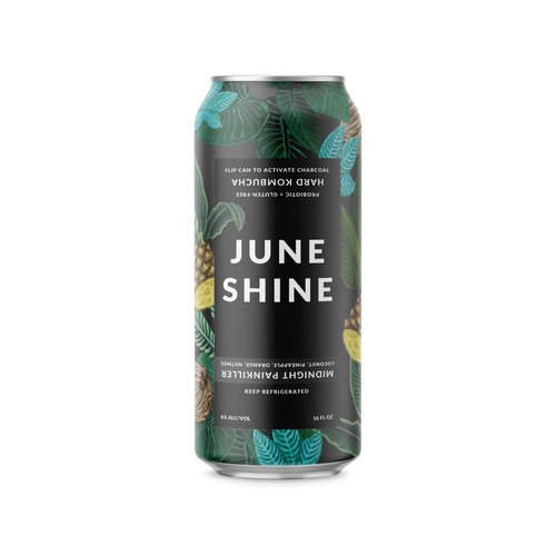 JuneShine Organic Hard Kombucha, Midnight Painkiller