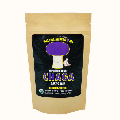 Malama Mushrooms Chaga Cacao Mix Unsweetened