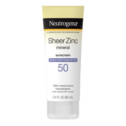 Neutrogena Sheer Zinc Dry-Touch Sunscreen Broad Spectrum SPF 50