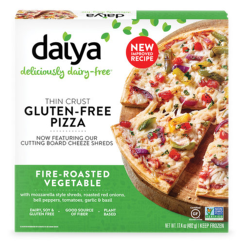 Daiya Pizza, Gluten-Free, Fire-Roasted Vegetable, Thin Crust Pizza