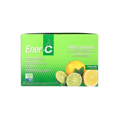 Ener-C is a Non-GMO Certified effervescent multivitamin drink mix in convenient dose sachets. Containing 1000mg of Vitamin C plus essential vitamins and minerals.<br><br>

Ener-C contains natural fruit juice powders and is free from artificial flavors, colors, and sweeteners. It is suitable for vegans and vegetarians and is free from gluten, lactose and dairy.