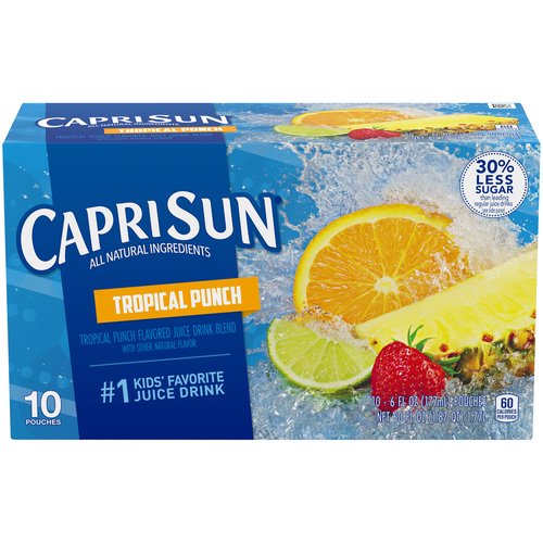 Capri Sun Juice Drink Pouches Fruit Punch All Natural - 30 pk - 6 oz pkg