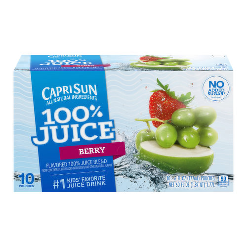 Capri Sun Berry Flavored 100% Juice Blend (10-count)