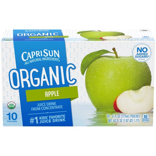 Capri Sun Organic Apple Juice (Pack of 10)