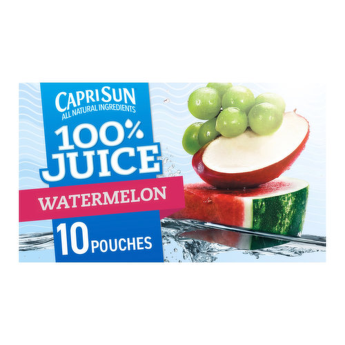 Capri Sun 100% Juice Watermelon Naturally Flavored Juice Blend (10-count)