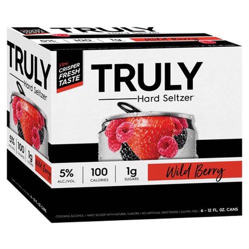 Truly Wild Berry Hard Seltzer, Cans (Pack of 6)