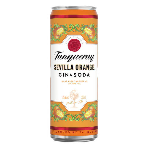 Tanqueray Sevilla Orange Gin & Soda (Single Can)