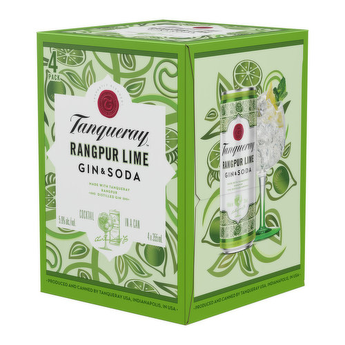 Tanqueray Rangpur Lime Gin & Soda (4-pack)