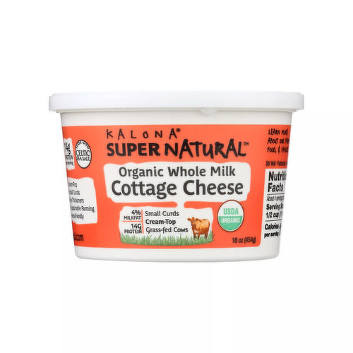 Kalona SuperNatural Organic Cottage Cheese, Whole Milk