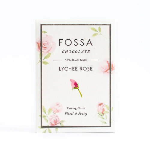 Fossa Lychee Rose Dark Milk Chocolate