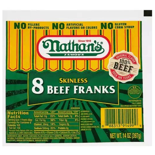 Nathan's Skinless Beef Franks