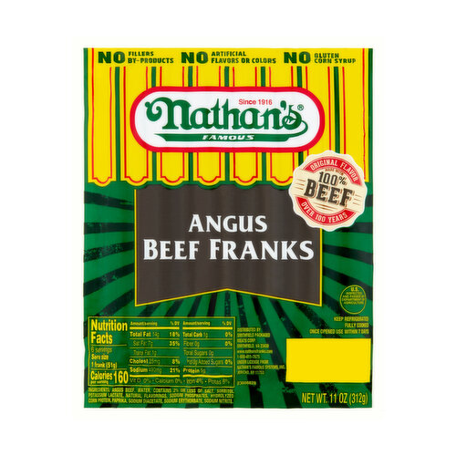 Nathan's Franks Angus Beef