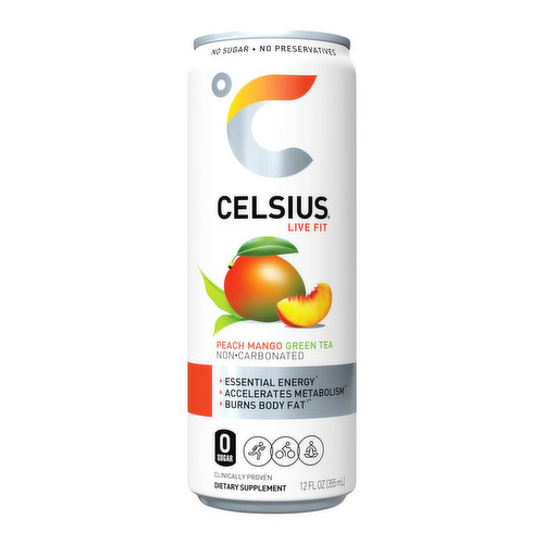 Celsius Live Fit Peach Mango Green Tea