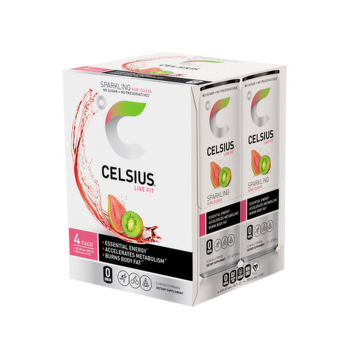 Celsius Live Fit Kiwi Guava Energy Drink (4-pack)