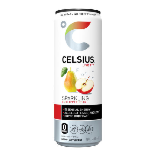 Celsius Energy Drink Sparkling Fuji Apple Pear