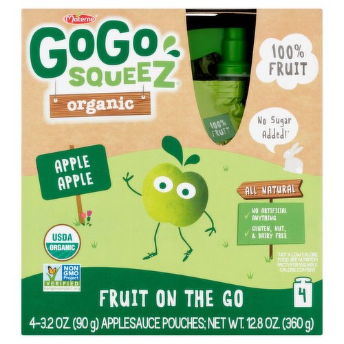 Materne GoGo Squeez Organic Apple Cinnamon Fruit on the Go