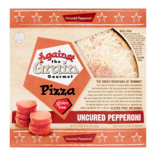 Against the Grain Gourmet Gluten Free Uncured Pepperoni Pizza