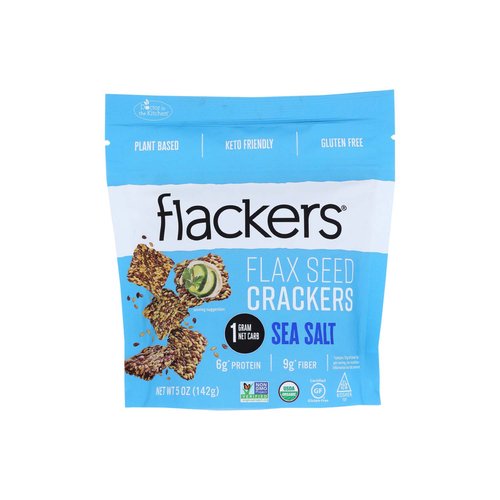 Doctor In The Kitchen Organic Flackers Crackers, Sea Salt