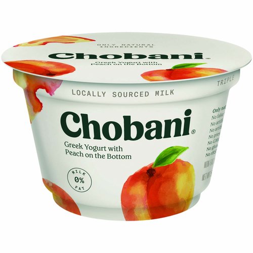Chobani Greek Non-Fat Yogurt, Peach 