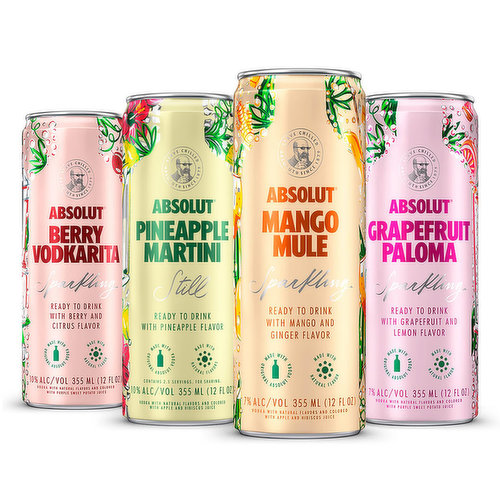 Absolut Ready to Drink Cocktails Variety Pack (8-pack)