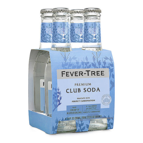 Fever Tree Club Soda, Bottles (Pack of 4)